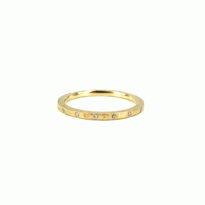 Guldbrandsen: Slice Ring Mini Rustik - Guld Med Brillanter - GUR0019-YG-D