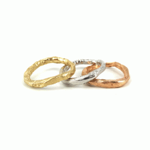 Guldbrandsen: Rustik Ring Nr. 3 - 14 KT. Rosaguld - Rustik-3PG