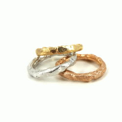 Guldbrandsen: Rustik Ring Nr. 4 - 14 KT. Rdguld - Rustik-YG4