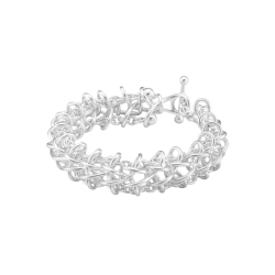 Georg Jensen: Weft Armb�nd med dobbelte led - S�lv - 20002034