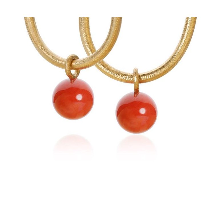 Dulong: Globe Vedhng Guld Med Koraler - 17270A06-2