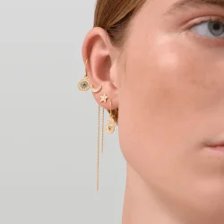 Julie Sandlau: Hamsa Protection reringe - Slv Turmalin - HKS747GDGRTMCZ