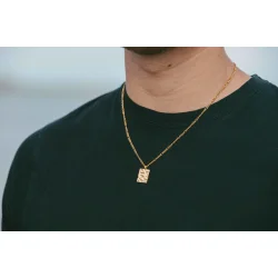 IX STUDOS: Rustic Square Pendant Halskde m. vedhng - DMM0329GD