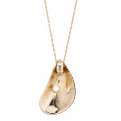 Guldbrandsen: Musling Vedh�ng - Guld - Perle - MUS-30x20