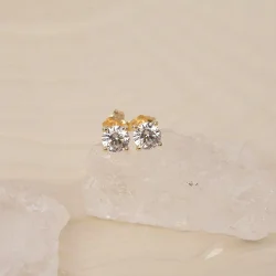 Lab Grown Diamonds: �restikker - �reringe - R�dguld - Lab. Diamant 2X 0,5ct - 34100510500