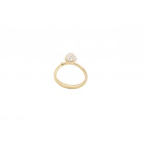 OLE LYNGGAARD COPENHAGEN: Lotus Ring Lille Guld/Pav - A2710-402