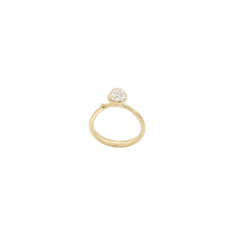OLE LYNGGAARD COPENHAGEN: Lotus Ring Lille Guld/Pav - A2710-402