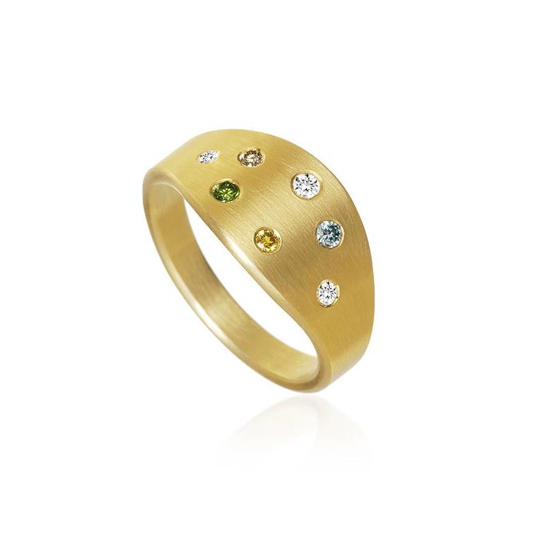 Dulong Fine Jewelry: Luna Ring - 18kt Guld, Diamanter - LUN3_A3150