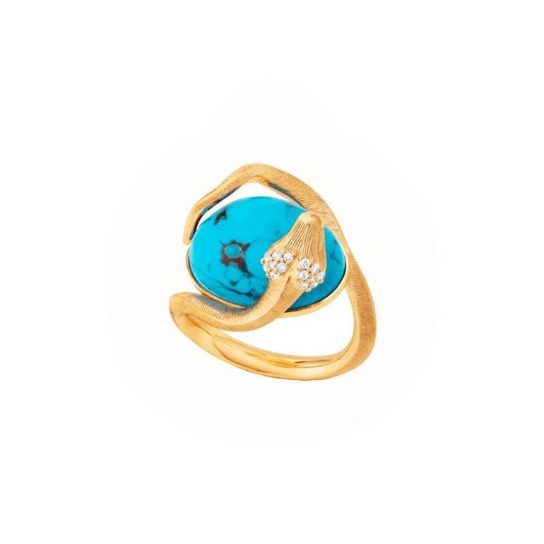 OLE LYNGGAARD COPENHAGEN: Snakes Ring - 18 karat rdguld A9996-451