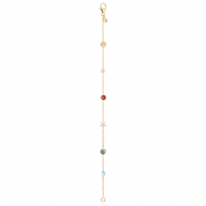 OLE LYNGGAARD COP: Shooting Stars Armbnd - Circus armbnd - 18kt guld med blandede sten - C0073-407