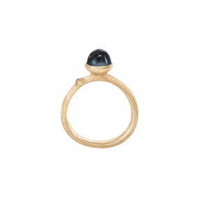OLE LYNGGAARD COPENHAGEN: Tiny Lotus ring - Guld - London bl topas - A2708-408