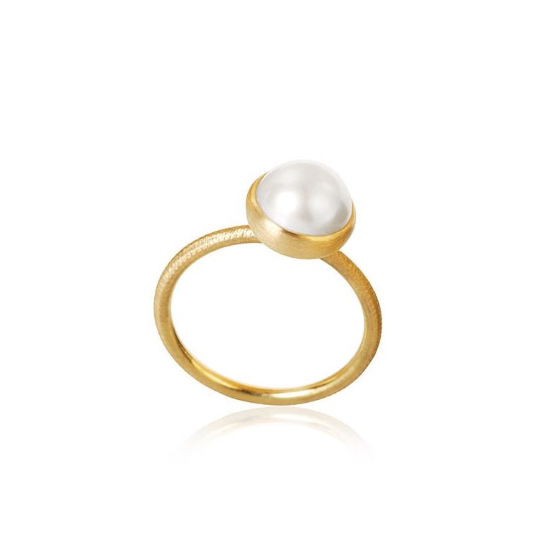 Dulong Fine Jewelry: Pacific Lille Ring - Guld &amp; Perle - PAC3-A1007
