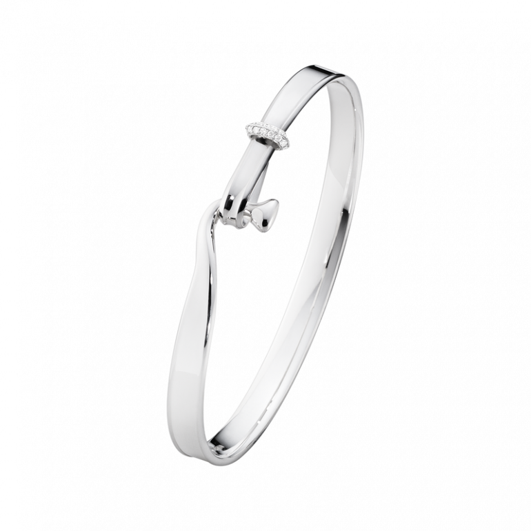 Georg Jensen: Torun Armring - Slv - Diamanter - 20000547 Medium