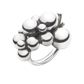 Georg Jensen: Moonlight Grapes Ring - Stor - Slv - 20000334