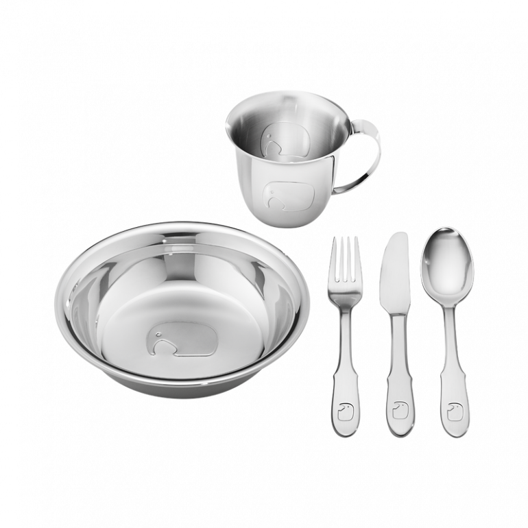 Georg Jensen: Elefant brnest, 5 dele, Bestik, Skl, Kop, Rustfrit stl - 3580069