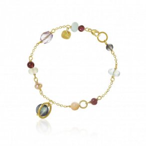 Dulong: Piccoloarmbnd I Guld & pasteller - 104150A62-3 - PIC4-A1129