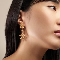 OLE LYNGGAARD COPENHAGEN:  WILD ROSE RESTIKKER - rering - Guld - Brillanter - A3191-402