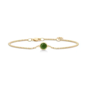 Julie Sandlau: Primini Armbnd - Moss Green - Forgyldt slv - BR258GDMGCR