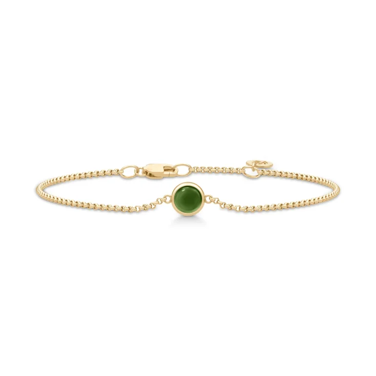 Julie Sandlau: Primini Armbnd - Moss Green - Forgyldt slv - BR258GDMGCR