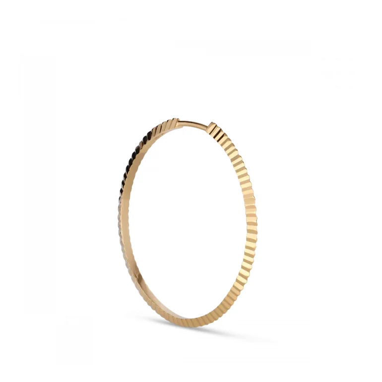 Jane Knig: REFLECTION HOOP rering - Forgyldt Slv - RHE01-G-AW2000