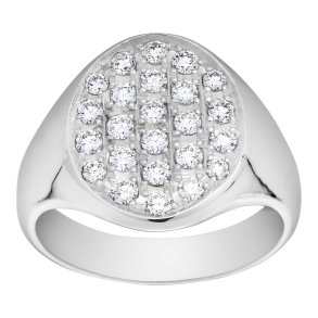 Guldbrandsen: Signet Pav Ring - Hvidguld - Brillanter - GUR076-WG