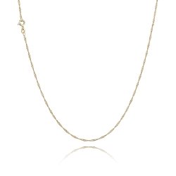 BNH: Singapore Halsk�de - Guld - 8 KT - forskellige l�ngder og bredder