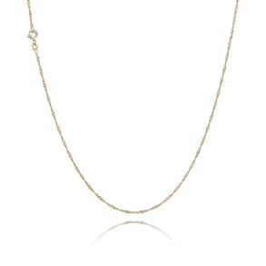 BNH: Singapore Halsk�de - Guld - 8 KT - forskellige l�ngder og bredder