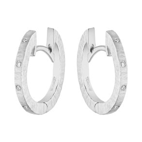 Guldbrandsen: Slice Rustik Creoler - Lille - Hvidguld - Brillanter - GUE117-WG