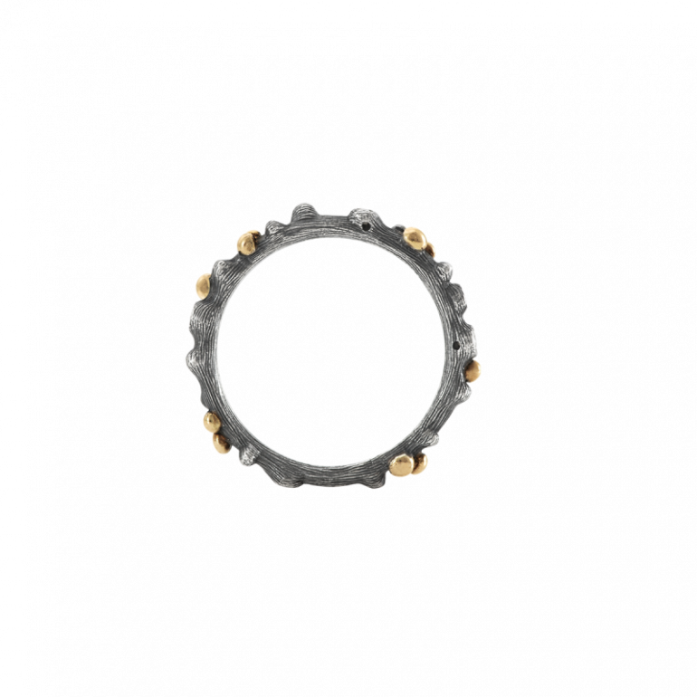 OLE LYNGGAARD COPENHAGEN: Nature Ring Slv/Guld/Brillanter - A2691-301