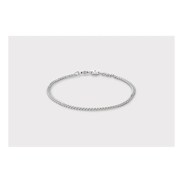 IX Studios: IX Curb Medi Bracelet - armbnd - Slv - DMVGD070RH