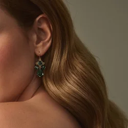 Julie Sandlau: Olivia Chandelier reringe - Midnight Blue - Forgyldt slv - HKS777GDMDCR