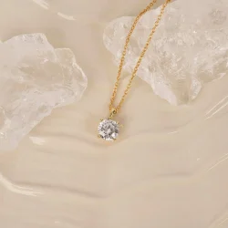 Lab Grown Diamonds: Guldvedh�ng - R�dguld - Lab. Diamant 1,0ct - 24100510500