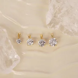 Lab Grown Diamonds: Guldvedh�ng - R�dguld - Lab. Diamant 0,5ct - 24100490500