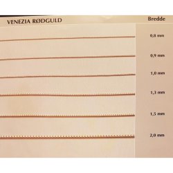 BNH: Venezia halskde - Guld - 14KT - forskellige lngder og bredder
