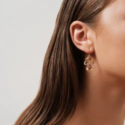 Julie Sandlau: Olivia Chandelier reringe - Peach Morganite - Forgyldt slv - HKS777GDPEAMOCR