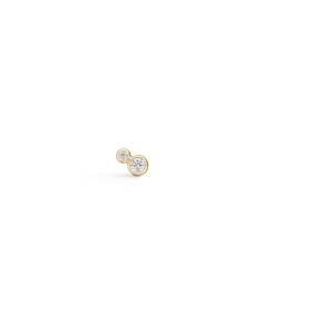 Julie Sandlau: Fina Earstud - restikker - reringe - Guld - Diamant - YG-ST229