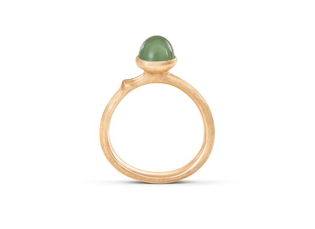 OLE LYNGGAARD COPENHAGEN - Lotus Ring Tiny Guld/Serpentine - A2708-409 53