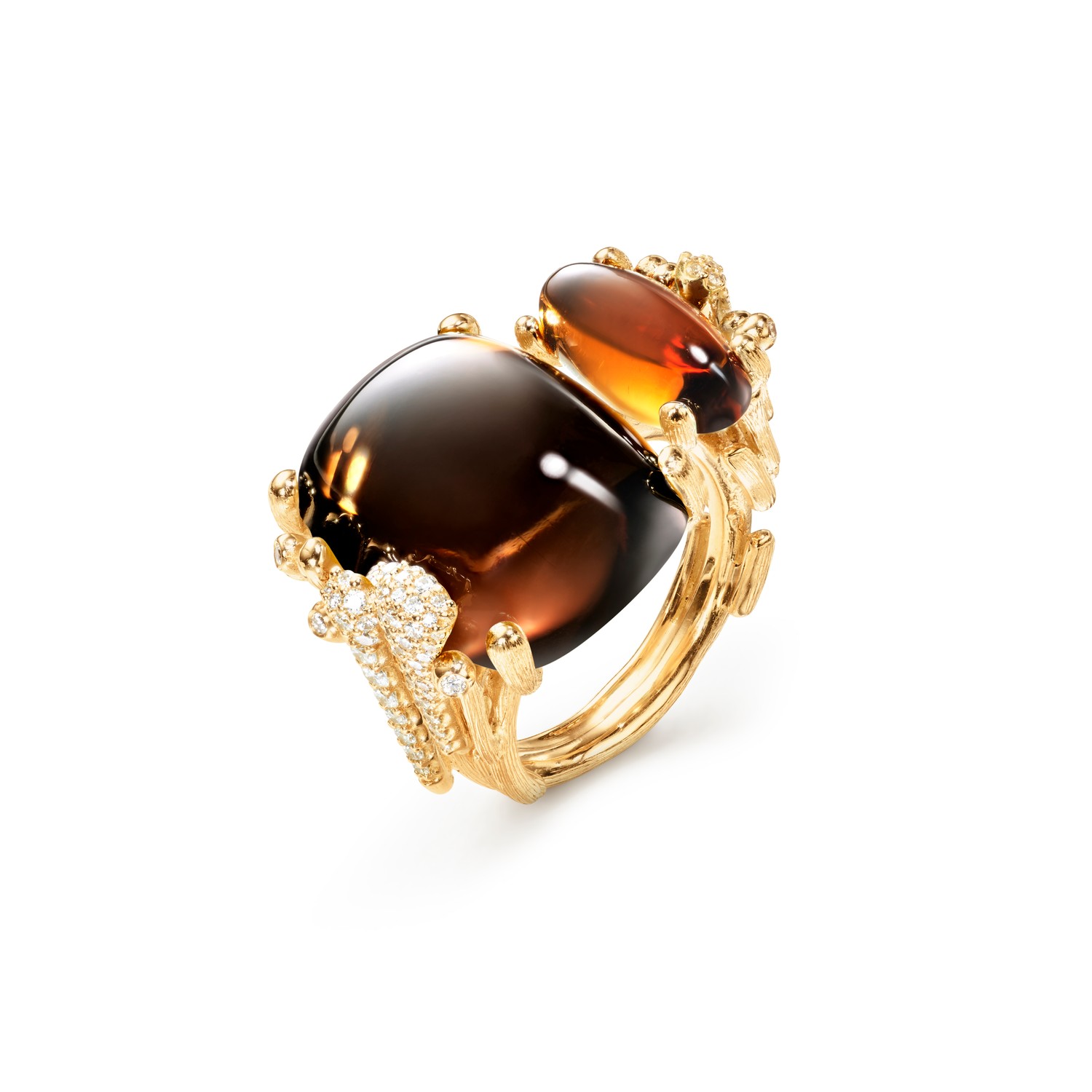OLE LYNGGAARD COPENHAGEN - BoHo rødguld Pavé Ring - Guld - A3205-410 57