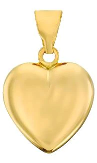 BNH - Hjerte vedhæng - 14 kt guld 15mm X 15mm