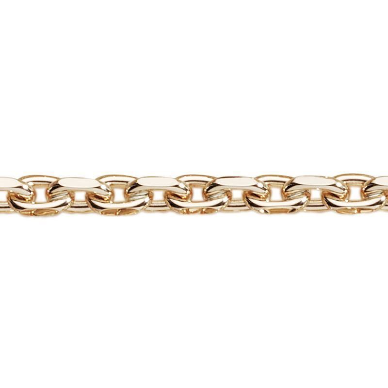 BNH - Anker Facet Halskæde - Guld - 8 KT - forskellige længder og bredder 80 cm længde 0,4mm tråd/1,3mm bredde
