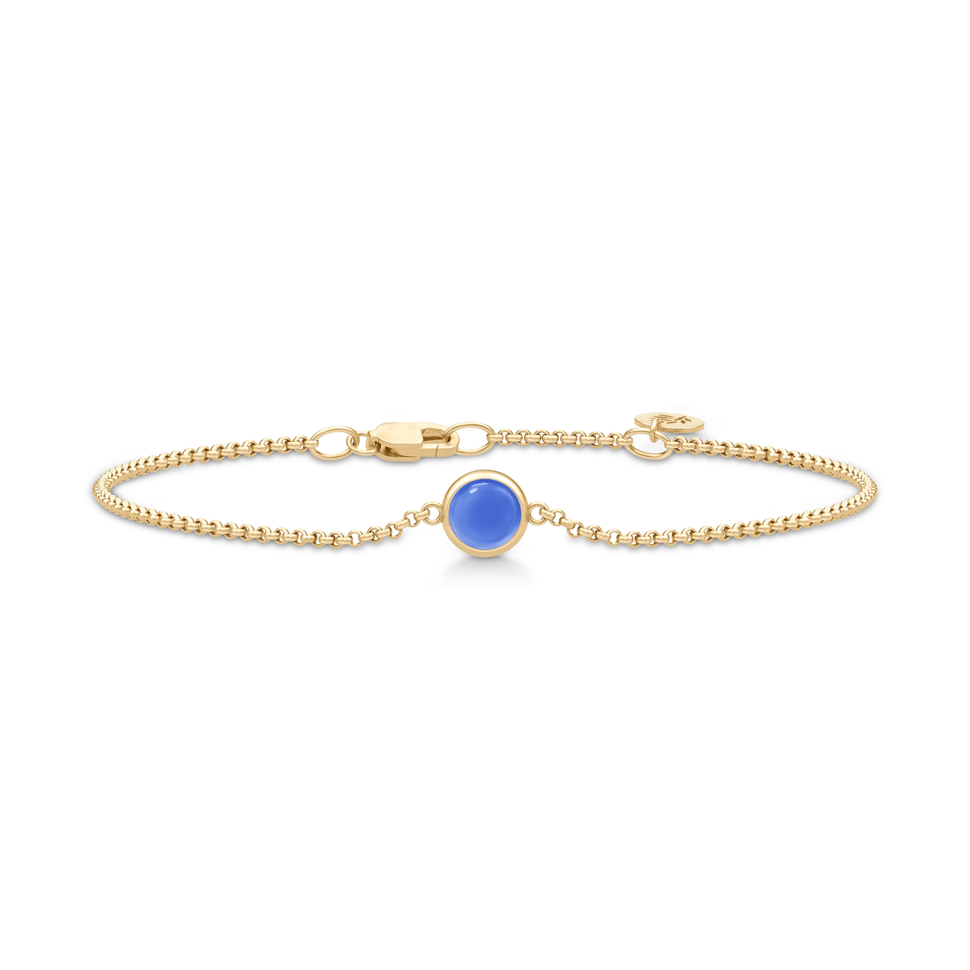 Julie Sandlau - Primini Armbånd - Royal Blue - Forgyldt sølv - BR258GDROBLCR
