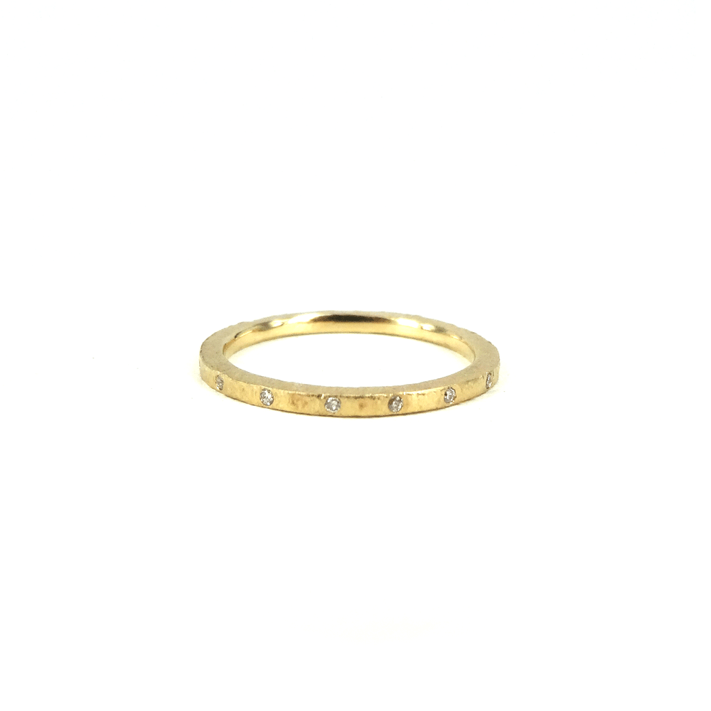 Guldbrandsen - Slice Ring Mini Rustik - Guld Med Brillanter - GUR0019-YG-D