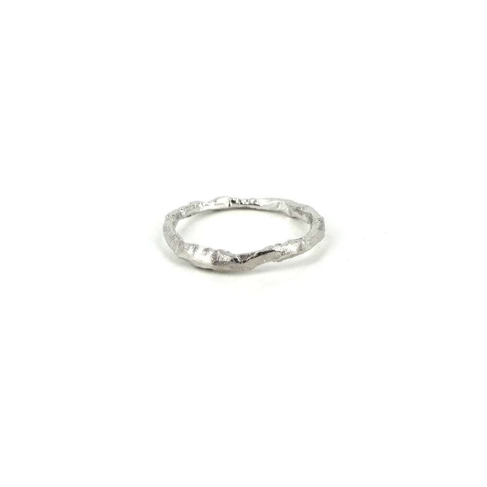 Guldbrandsen - Rustik Ring Nr. 1 - 14 KT. Hvidguld - Rustik-1WG