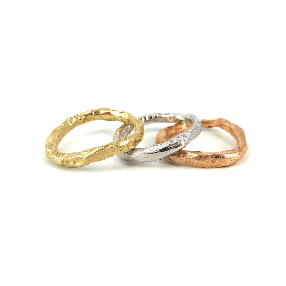 Guldbrandsen - Rustik Ring Nr. 3 - 14 KT. Rosaguld - Rustik-3PG