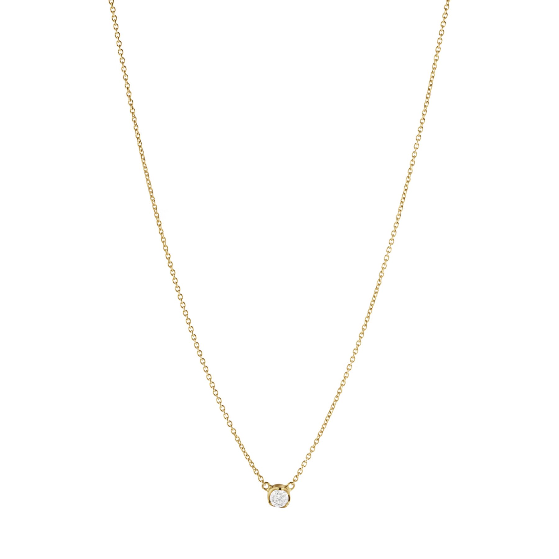 Georg Jensen - GJ Signature Diamonds Halskæde - Vedhæng - Guld - Diamant - 20001258