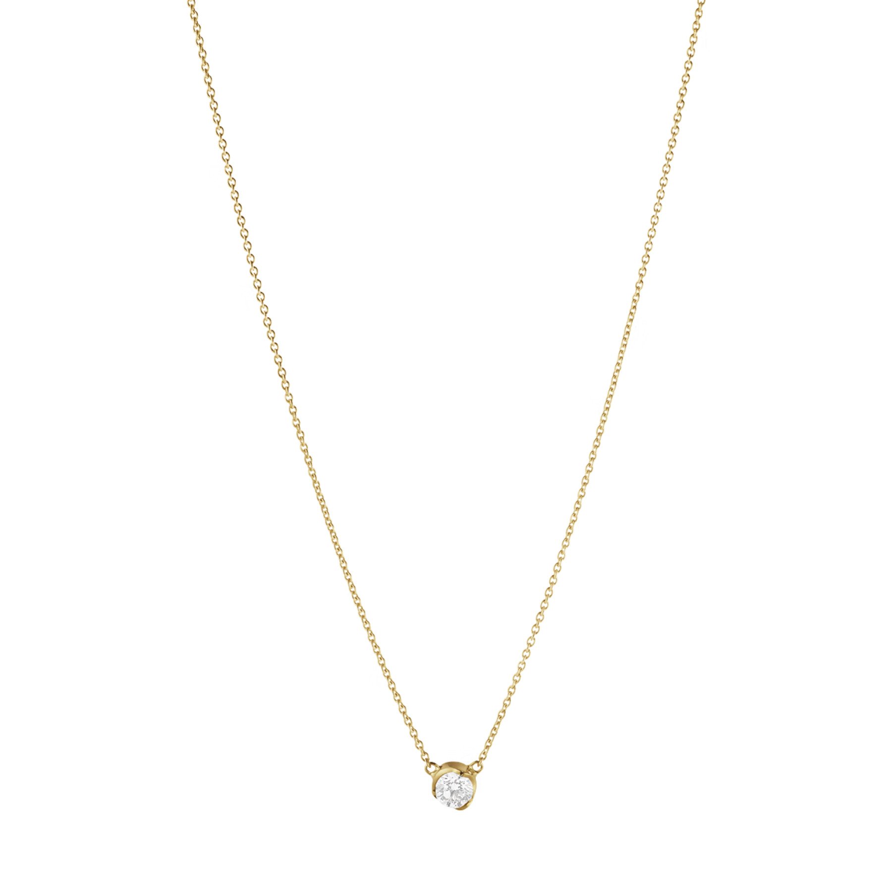Georg Jensen - GJ Signature Diamonds Halskæde - Vedhæng - Guld - Diamant - 20001259