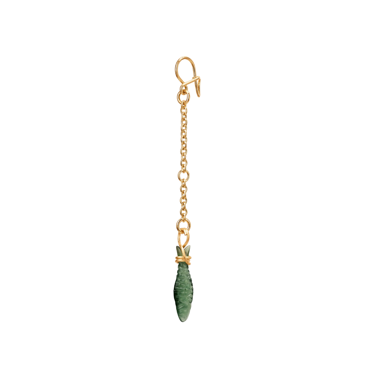 OLE LYNGGAARD COPENHAGEN - Young Fish Øreringevedhæng - Guld - Serpentin - A3157-402