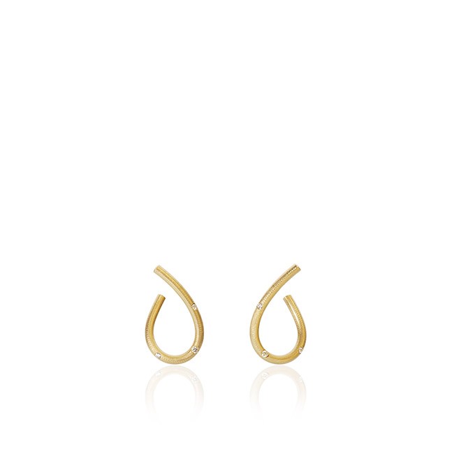 Dulong - Kharisma Øreringe Lille - Guld & Brillanter - 16112a5028