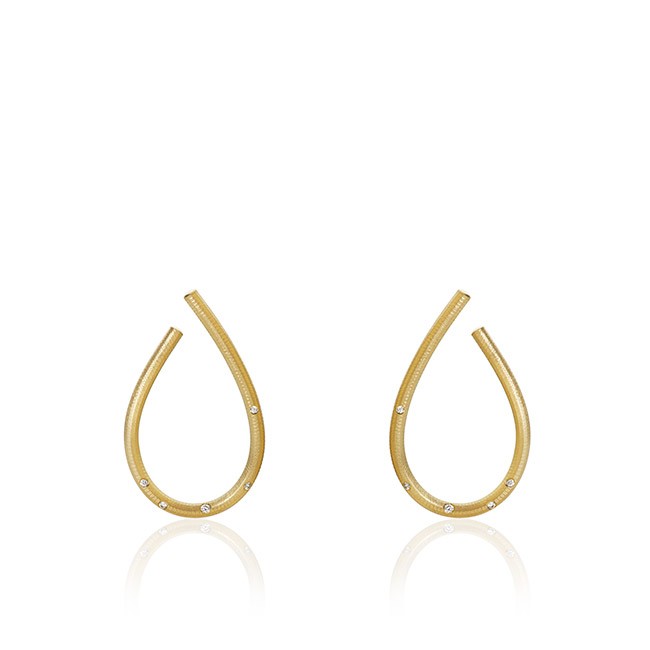 Dulong - Kharisma Øreringe Mellem - Guld & Brillanter - 16113A5031-2
