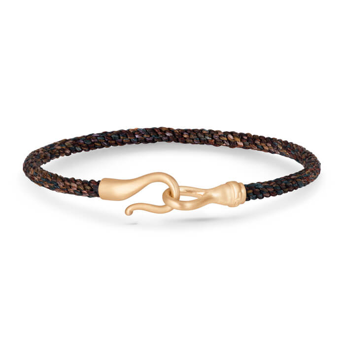OLE LYNGGAARD COPENHAGEN: Mens Marron Life Armbånd Guld - A3046-402 20 cm